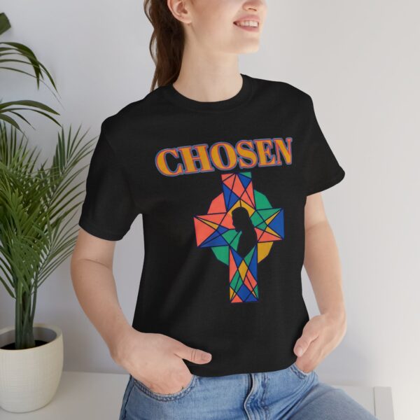 Chosen stained glass cross Tee | Christian faith shirt
