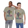 2547518581593152744_2048.jpeg Chosen Crowned Cross T-Shirt | Colorful Stained Glass Christian Faith Tee