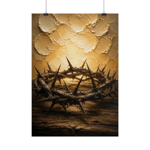 2655206179284038074_2048.jpeg Crown of Thorns Impasto Poster | Minimalist Good Friday Christian Wall Art | Christian Faith Poster | Modern Faith Easter Home Decor