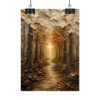 2675960774571916986_2048.jpeg The Way of the Cross Forest Path Poster | Autumn Wooded Trail Christian Art, Textured Palette Knife Painting | Warm Neutral Faith Home Decor