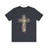 Floral Cross tee | T-Shirt, Christian floral cross design