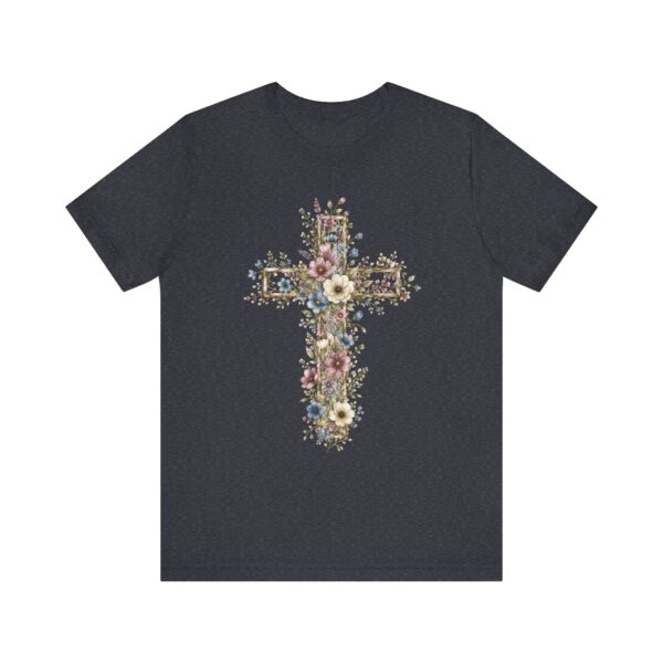 Floral Cross tee | T-Shirt, Christian floral cross design