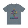 2943943513072549059_2048.jpeg Chosen Crowned Cross T-Shirt | Colorful Stained Glass Christian Faith Tee