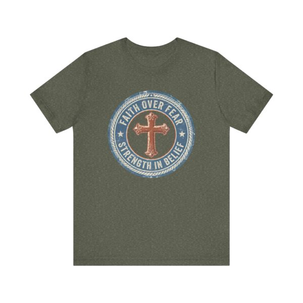 311002421035061929_2048.jpeg Faith Over Fear Cross Tee | Strength in Belief Christian Shirt