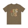 Jesus applique letters T-Shirt | floral patchwork faith tee