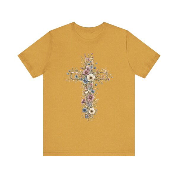 Floral Cross tee | T-Shirt, Christian floral cross design