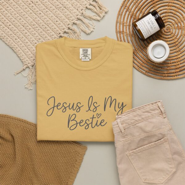 3435719871209560971_2048.jpeg Comfort Colors® Jesus Is My Bestie T-shirt | Christian Faith Typography, Bible Verse Shirt