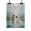 3442408862071784629_2048.jpeg Baptism of Jesus Jordan River Poster | Modern Aqua Blue Christian Wall Art | Textured Palette Knife Plaster Print, Soothing Faith Home Decor