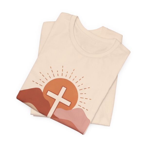 Seek Him First cross sunset Tee | Christian faith shirt