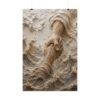 3730348913889069295_2048.jpeg Hand of Deliverance Jesus Rescuing Poster | Matthew 14:31 Christian Wall Art | Textured Palette Knife Storm Print | Warm Beige Faith Decor