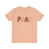 Pray leopard and gingham letters T-Shirt | Faith graphic tee