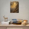 3917207135945137779_2048.jpeg Leaving the 99 Lost Sheep Impasto Poster | Christian Cliffside Oil Painting Art | Parable of the Lost Sheep | Textured Palette Knife Print