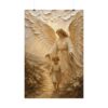 4171893126302938684_2048.jpeg The Guardian Angel Poster | Modern Nursery & Kids Room Wall Art | Textured Palette Knife Plaster Print | Warm Beige and Gold Decor