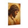 Jesus Crown of Thorns Poster | Gold Leaf Kintsugi Christian Wall Art | Christ Profile Portrait Print | Majestic Modern Religious Faith Gift