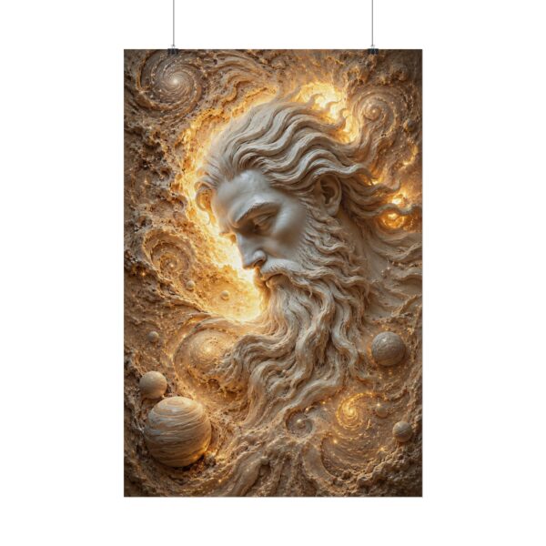 4502871436854839876_2048.jpeg God the Creator Marble Relief Poster, Cosmic Christian Wall Art, Creation of the Universe Canvas Print, Theological Fine Art Gift