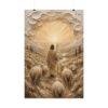 4607012202120037642_2048.jpeg The Lord is My Shepherd Poster | Psalm 23 Christian Wall Art | Modern Farmhouse Taupe & Gold Impasto Print | Palette Knife Faith Decor
