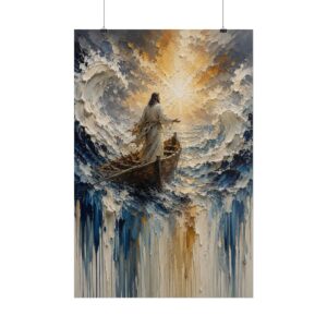 461396802867429305_2048-1.jpeg Jesus Calming the Storm Poster | Thick Impasto Christian Wall Art | Palette Knife Sea Storm Canvas Print | Modern Religious Home Decor