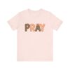 Pray leopard and gingham letters T-Shirt | Faith graphic tee