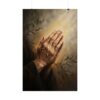 Praying Hands Wall Art Print, Christian Home Decor, Faith Poster, Religious Spiritual Gift, Olive Branch Oil Painting Effect Art