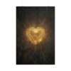 Sacred Heart of Jesus Art Print, Catholic Wall Decor, Glowing Gold Christian Poster, Modern Religious Gift, Spiritual Divine Love Painting
