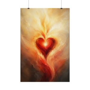 5458776906922868552_2048.jpeg Sacred Heart Abstract Oil Painting Poster, Christian Wall Art, Holy Spirit Print, Catholic Home Decor, Religious Fine Art Poster
