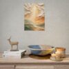 5598309989107979950_2048.jpeg Aura of Grace Abstract Christian Poster | The Way The Truth The Life Wall Art | Sage Green Peach Boho Decor | Textured Palette Knife Print