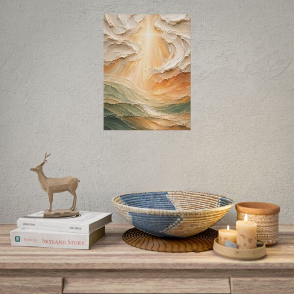 5598309989107979950_2048.jpeg Aura of Grace Abstract Christian Poster | The Way The Truth The Life Wall Art | Sage Green Peach Boho Decor | Textured Palette Knife Print