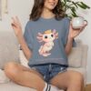 5619834480377074848_2048.jpeg Comfort Colors® Axolotl Illustration T-shirt | Cute Axolotl Character with Toast, Christian Shirt, Bible Verse Shirt, Religious Women Gift