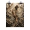 5713918793837144912_2048.jpeg The Reach of Grace Underwater Poster | Jesus Rescuing Hand Christian Art | Textured Palette Knife Storm Print | Neutral Taupe Faith Decor