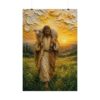 5901070520169206394_2048.jpeg The Good Shepherd Impasto Oil Painting Poster | Jesus Carrying Lost Lamb Wall Art | Christian Home Decor | Palette Knife Texture Print