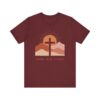 Seek Him First cross sunset Tee | Christian faith shirt