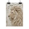 6106945957692513174_2048.jpeg Lion of Judah Poster | Modern Beige Christian Wall Art | Textured Palette Knife Plaster Print | Lion of Judah Scripture Art Decor