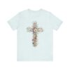 Floral Cross tee | T-Shirt, Christian floral cross design