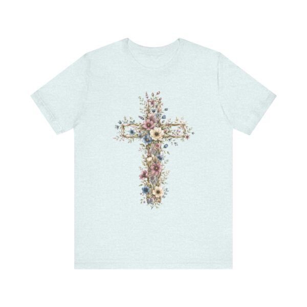 Floral Cross tee | T-Shirt, Christian floral cross design