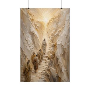 6426788588116551051_2048-1.jpeg Jesus Leading the Way Poster | Thick Impasto Christian Wall Art | Follow Me Palette Knife Canyon Print | Modern Religious Gift Faith Decor