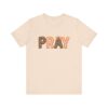 Pray leopard and gingham letters T-Shirt | Faith graphic tee