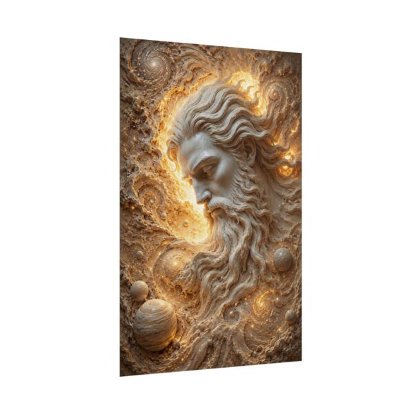 6725244845506537248_2048.jpeg God the Creator Marble Relief Poster, Cosmic Christian Wall Art, Creation of the Universe Canvas Print, Theological Fine Art Gift