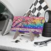 6876385513890115589_2048.jpeg He Makes All Things Beautiful In His Time Vanity Plate | Floral Cherry Blossom Rainbow