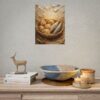710074995958175771_2048.jpeg Loaves and Fishes Poster | Matthew 14 Miracle Wall Art | Textured Palette Knife Plaster Print | Warm Oatmeal & Beige Farmhouse Faith Decor