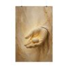 7185545121024804384_2048.jpeg Davids Stone of Faith Poster | Modern Minimalist Christian Wall Art, Textured Palette Knife Plaster Print, Boho Beige & Gold Scripture Decor