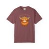 7793972043036774321_2048.jpeg Comfort Colors® Highland Cow Floral Crown T-shirt | Cute Scottish Cattle Illustration, Bible Verse Shirt, Religious Women