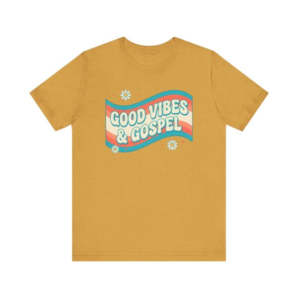 7796404720803506348_2048.jpeg Good Vibes & Gospel T-Shirt | Retro Wave Christian Tee