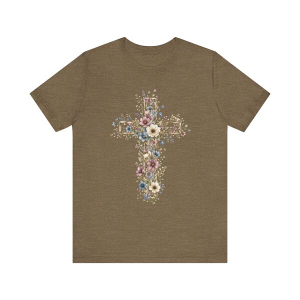 Floral Cross tee | T-Shirt, Christian floral cross design