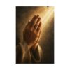 828729830948257019_2048.jpeg Praying Hands Canvas Print, Christian Wall Art, Religious Home Decor, Prayer Room Poster, Faith and Grace Scripture Art