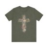 Floral Cross tee | T-Shirt, Christian floral cross design