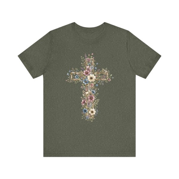 Floral Cross tee | T-Shirt, Christian floral cross design