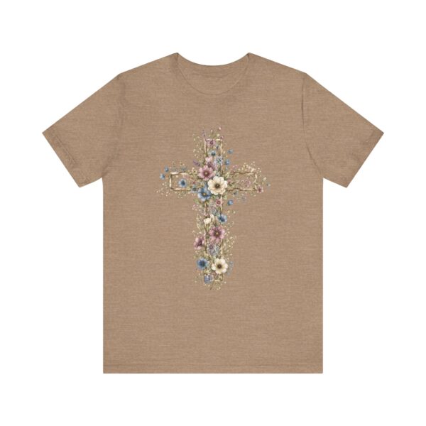 Floral Cross tee | T-Shirt, Christian floral cross design