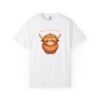 8443327896961453072_2048.jpeg Comfort Colors® Highland Cow Floral Crown T-shirt | Cute Scottish Cattle Illustration, Bible Verse Shirt, Religious Women