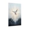 White Dove Inspirational Poster | Holy Spirit Christian Wall Art | Peace and Hope Fine Art Print | Radiant Sunlight Modern Faith Decor