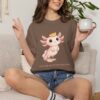9182712310473477274_2048.jpeg Comfort Colors® Axolotl Illustration T-shirt | Cute Axolotl Character with Toast, Christian Shirt, Bible Verse Shirt, Religious Women Gift